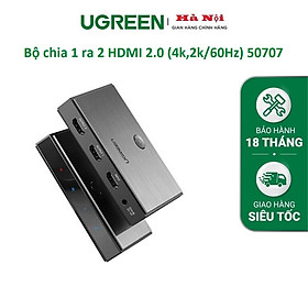 Bộ chia HDMI 2.0 ra 2 cổng hỗ trợ 4kx2k/60Hz chính hãng Ugreen 50707 Hàng chính hãng