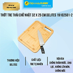 Mua Thớt tre thái chữ nhật 32 x 25 cm Delites 19102501-2 - Hàng Chính Hãng