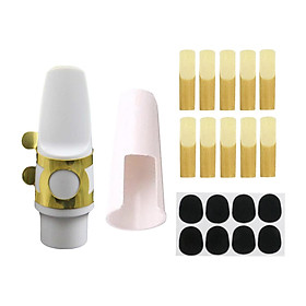 Saxophone Mouthpiece  Mouthpiece with Cap Sturdy Reeds Cushions Durable replacement of Alto Saxophone Parts Beginners Students