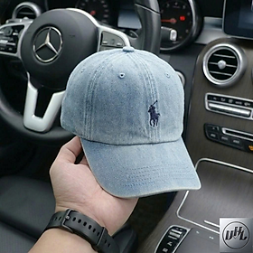 Nón kết, mũ lưỡi trai Po.lo phối vải jeans form chuẩn siêu đẹp (Ảnh thật)