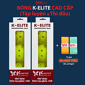 Bóng Pickleball thi đấu và tập luyện cao cấp Kingtek K-Elite (Chứng nhận USAPA) l Hộp 6 bóng