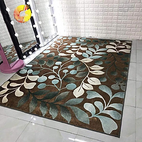 Thảm trải sàn Sofa sang trọng hiện đại trang trí phòng khách Bali in 3D Nhung nỉ lì cao cấp BL09 - Khối tròn vàng
