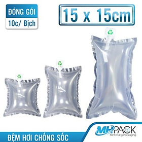 Túi đệm khí chống sốc [10 CÁI] 15x15cm bong bóng khí đệm hơi, túi hơi đệm khí, đệm hơi chèn hàng chống sốc-MHAPCK