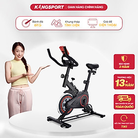 Xe đạp tập thể dục Kingsport KS-106, tải trọng tối đa 120kg, tích hợp đồng hồ thông minh đo các chỉ số tập luyện