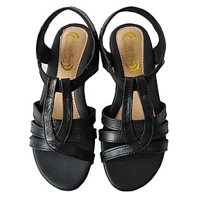 Giày sandal Nữ Da Bò Thật BIGGBEN Cao Cấp SDN79 - Đen - 35