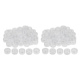 100 Pieces Plastic Cosmetic Pot Jars Lotion Cream Sample Empty Container 3g