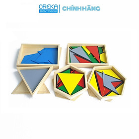 Đồ chơi trẻ em Oreka Montessori Tạo hình tam giác thu nhỏ - 0310901