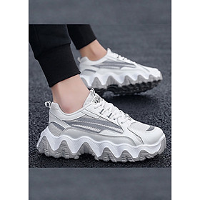 Giày sneaker nam tăng 5cm chiều cao Full Phản Quang chất ngất, giày độn đế thoáng khí, phong cách thời trang Hàn Quốc