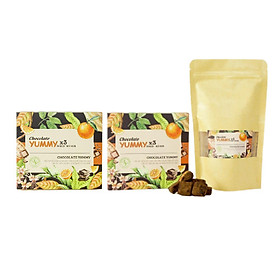 Combo 2 hộp Thực phẩm bổ sung Socola tăng cân Yummy x3 ăn ngon, ngủ ngon - Chocollate yummy