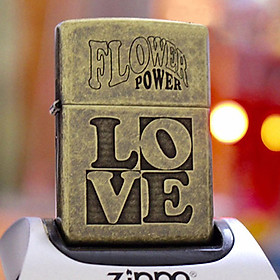 Bật Lửa Zippo 201fb Flower Power Love 1