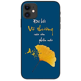 Ốp lưng in cho Iphone 11 Mẫu Chiếc Lá Vô Thường