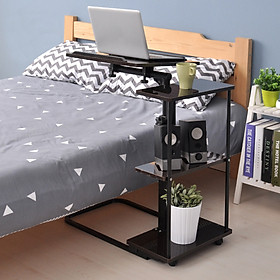 Bàn làm việc đầu giường có thể điều chỉnh độ cao và góc nghiêng, dễ dàng di chuyển với bánh xe Bedside laptop desk