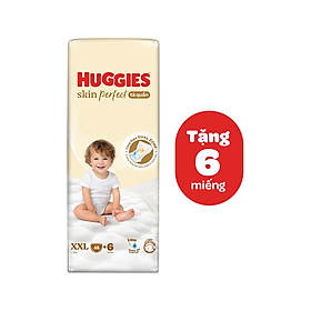 Tã quần Huggies Skin Perfect XXL Super Jumbo 48+6 miếng với 2 vùng thấm giảm kích ứng da