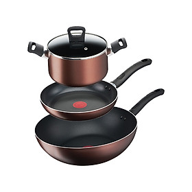 Mua Bộ 3 nồi chảo chống dính đáy từ Tefal Day by Day dùng cho mọi loại bếp (nồi 20cm  chảo 24cm &26cm ) - Hàng chính hãng