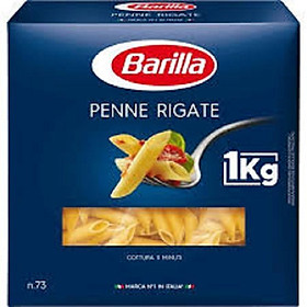 Mỳ ý nui Barilla hình ống tre N073 Penne 1kg (Barilla Pasta Penne Rigate No.73 – 1kg)