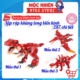 Đồ Chơi Lắp Ráp Khủng Long Qman 42106 Khủng Long Biến Đổi (287 Mảnh Ghép) Dành Cho Bé Trai Trên 6 Tuổi