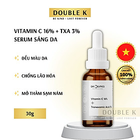 DrCeutics Vitamin C 16% + Tranexamic Acid 3% - Serum Sáng Da, Mờ Sạm Nám; Chống Lão Hóa - Double K
