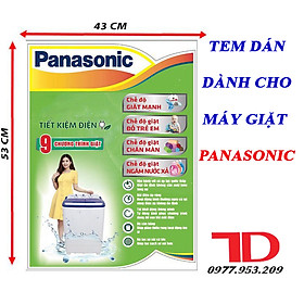 Tem dán dành cho máy giặt PANASONIC