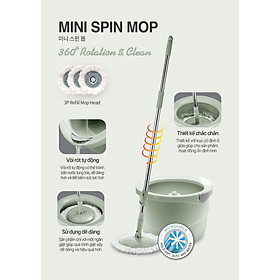 Mua Bộ Lau Nhà Mini Thép Không Gỉ Ettom Lock&Lock ETM498 - 2 Bông Lau