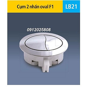LB21 - cụm 2 nhấn oval két nước bồn cầu