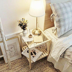 Mua Kệ Đầu Giường Mặt Kính Gỗ Thông Nhập Khẩu