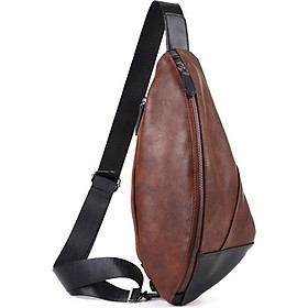 Men's Chest Bag Personality Dumpling Type Leather Waterproof Waist Bag