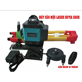 Máy cân mực 16 tia xanh 3D SAKURA, máy bắn cos lazer hàng đẹp, tia nét chuẩn, kèm chân 1,2m và giá treo tường