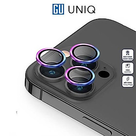 Kính dán camera UNIQ Optix Lens Protector For iPhone 13 Pro/ 13 Pro Max bảo vệ ống kính khỏi bụi, trầy xước, dấu tay Hàng Chính Hãng