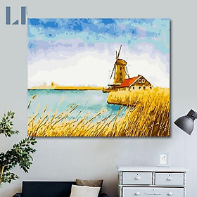 Mua Tranh sơn dầu số hoá tự có khung LIM Art -Tranh tô màu theo số Phong Cảnh Thiên Nhiên