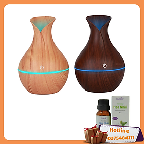 Mua Máy Phun Sương Tạo Ẩm Vân Gỗ Cổ Cao + Tặng Kèm Lọ Tinh Dầu Xông Phòng 10Ml Tự Chọn  Máy Khuếch Tán Tinh Dầu Tạo Độ Ẩm Mini Cao Cấp  Máy Phun Sương Tinh Dầu  Máy Phun Sương Tạo Ẩm Mẫu Vân Gỗ Sang Trọng - Hàng Loại 1
