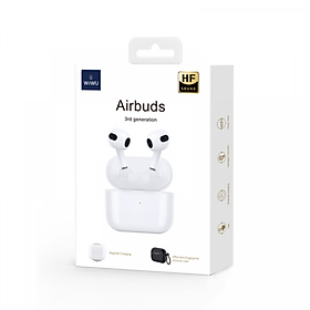 Mua Tai Nghe Bluetooth WiWU Airbubs 3 SE Âm Thanh HF  Hỗ Trợ Sạc Không Dây Được Tặng Kèm Vỏ Silicon - Hàng chính hãng