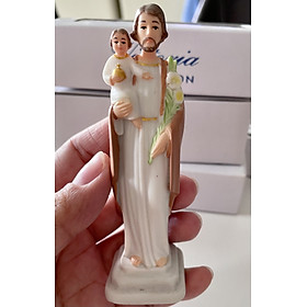 Mua Tượng Thánh Giuse BC Màu 10cm Poly
