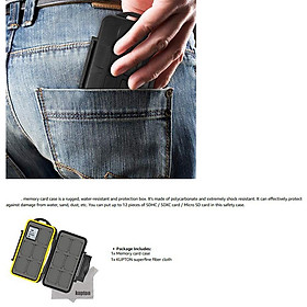 LE-48 Memory Card Case Water-resistance Shockproof Carrying Bag Box for 12 Piece SDHC/SDXC Card/MicroSD Card SD Card