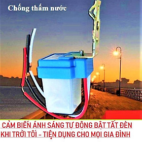 ( MẪU MỚI ) Công tắc cảm biến tự động bật tắt đèn khi trời sáng tối loại 12v - 24v - 220v loại tốt bảo hành 3 năm