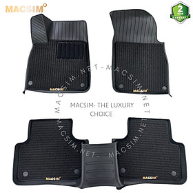 Thảm lót sàn ô tô 2 lớp cao cấp dành cho xe Audi Q7 2016+ nhãn hiệu Macsim 3w chất liệu TPE