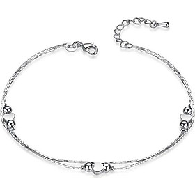 Lắc chân nữ dây đôi Yêu thương nồng thắm (16.5cm)