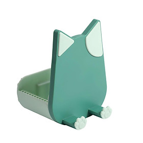 Tường có nắp nồi với tai mèo vui nhộn - Giá đỡ nắp cao cấp bao gồm cả người giữ điện thoại di động thực tế - Lưu trữ nắp nồi cực kỳ ổn định - Chủ bảng cắt (màu xanh lá cây + màu xanh lá cây)