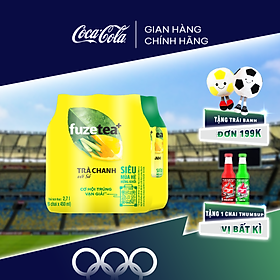 Lốc 6 Chai Trà FUZETEA+ Chanh Sả Chai 450ml/Chai Sale 25.07 Coca-Cola Official Store