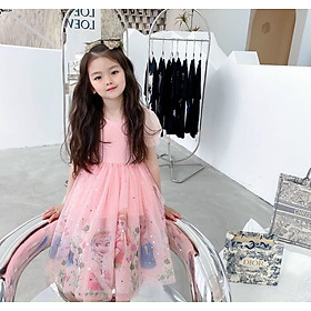 Váy đầm công chúa - S5(14-16kg) - Màu hồng