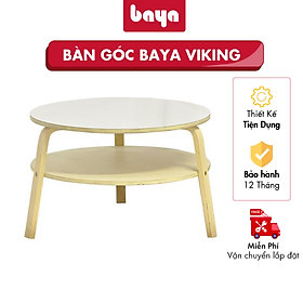 Mua Bàn Cà Phê BAYA VIKING Làm Từ Gỗ Ván Ép Chắc Chắn  Nhẵn Bóng Đẹp Mắt  Thiết Kế 2 Tầng Dạng Bàn Tròn Tiện Dụng 1026122