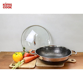 Chảo chống dính 2 mặt sâu lòng inox 304 BLACKCUBE KimsCook dòng noonsong 3 lớp đúc liền đáy liền cào không xước,siêu bền