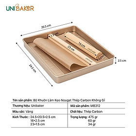 Mua Khuôn làm kẹo nougat Unibaker - bộ dụng cụ làm kẹo 60 viên