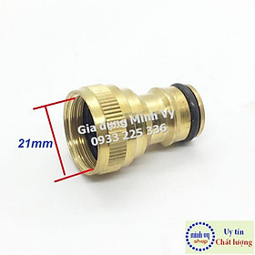 Mua Khớp nối nhanh đầu vào bằng đồng cho máy rửa xe hoặc vòi nước - cút đồng ĐỰC REN 21mm