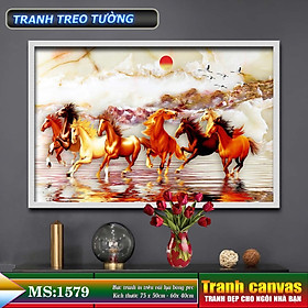 Tranh treo tường phòng khách, phòng ngủ - Tranh bát mã.1579L3