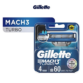 Lưỡi Dao Cạo GILLETTE Mach3 Turbo Vỉ 4 Lưỡi