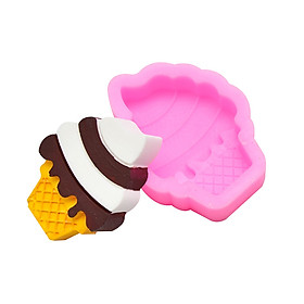 Baking Mould Silicone Cake Mold Creative Ice Cream Shape Pink Kitchen Tool Bar