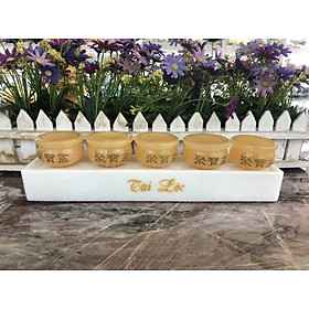 Mua Bộ 5 chung nước thờ cúng ông thần tài thổ địa có đế đá chạm chữ tài lộc