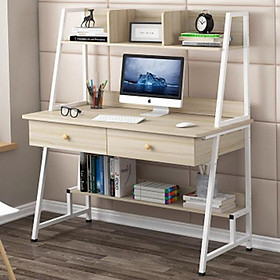 Bàn làm việc kèm kệ sách, bàn làm việc liền kệ sách, bàn học BAH007