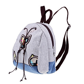 Mini Backpack Handmade Butterfly Embroidery Women Students Backpack