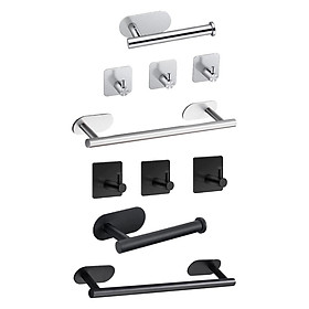 2x Wall Mounted Towel Bars Towel Hanger Towel Holder with